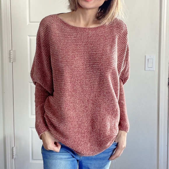 06 Cozy Chenille Batwing Sleeve Sweater Top - Picture 10 of 14